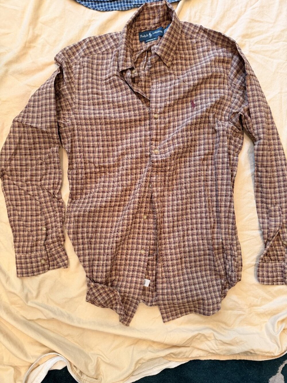 Ralph Lauren Classic Fit Red Plaid Button-Down Shirt S
